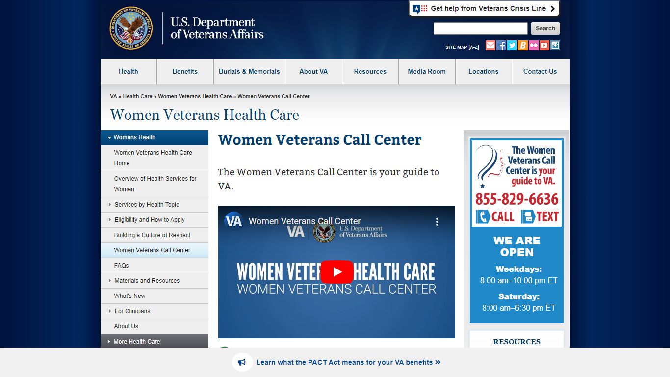 Women Veterans Call Center - Women Veterans Health Care - Veterans Affairs